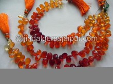 Fire Opal Faceted Pear